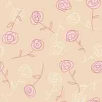 Beautiful rose seamless pattern design for decorating, wallpaper, wrapping paper, fabric, backdrop and etc. vector