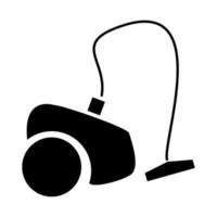 Vacuum cleaner icon black color vector illustration image flat style