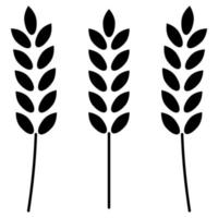 Wheat icon black color vector illustration image flat style