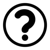 The question mark in a circle black icon . vector