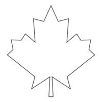 Maple leaf the black color icon vector
