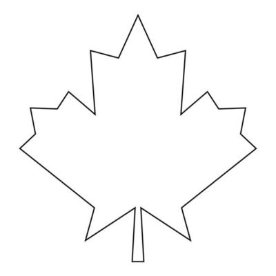 Maple leaf the black color icon