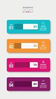 concepto de negocio de plantilla infográfica con flujo de trabajo. vector