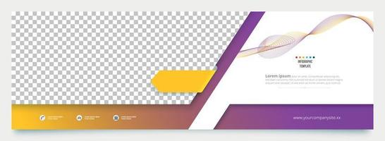 Business abstract banner design template. vector