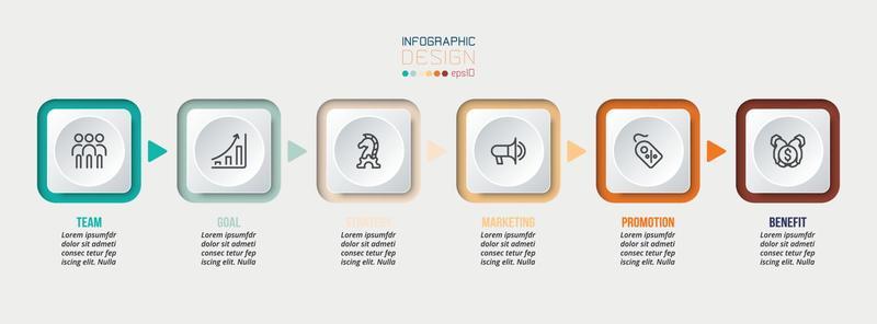 Timeline chart business infographic template.