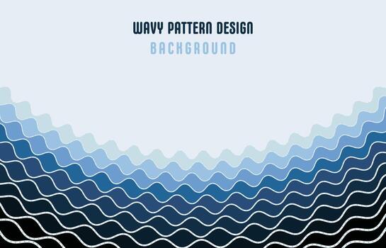 Abstract wavy pattern design artwork decorative style of sea nature template. Seamless design for copy space background. Illustration vector