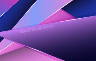 Abstract vivid gradient blue rainbow template design of triangles decorative. Overlapping for ad, poster, template design, print. Illustration vector