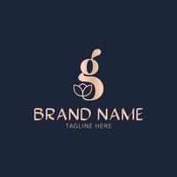 Initial letter G luxury vector logo template. Fit for wedding business brand, fashion, jewelry, boutique, florist shop, floral and botanical. Vector illustration