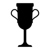 Trophy cup icon black color vector illustration image flat style