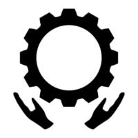 Preventative maintenance icon black color vector illustration image flat style