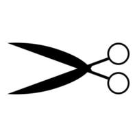 Scissors the black color black icon . vector