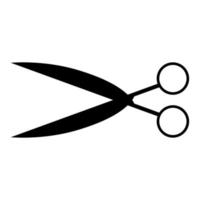Scissors the black color black icon . vector