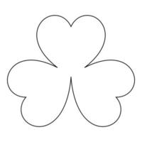 Clover the black color icon vector