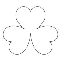 Clover the black color icon vector