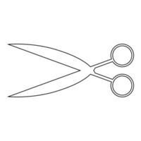 Scissors the black color icon vector