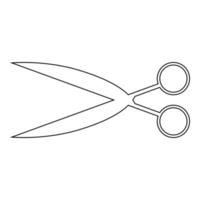 Scissors the black color icon vector