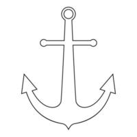 Marine anchor the black color icon vector