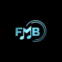 FMB initial letters monogram vector logo template