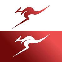 Illustration vector logo of minimalist kangaroo. Fit for travel business etc. Vector illustration