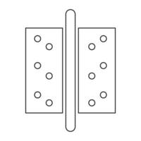 accesorios para puerta contorno contorno línea icono color negro vector ilustración imagen estilo plano delgado