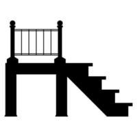 Porch icon black color vector illustration image flat style