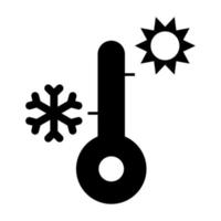 Thermometer icon black color vector illustration image flat style