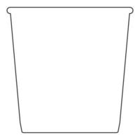 Trash bucket the black color icon vector