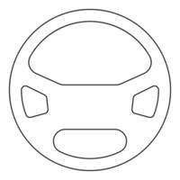 Steering wheel the black color icon vector