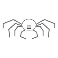 Spider the black color icon vector