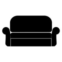 Sofa icon black color vector illustration image flat style