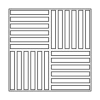 Laminate flooring contour outline line icon black color vector illustration image thin flat style