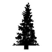 Silhouette fir tree christmas coniferous spruce vector