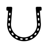 Horseshoe icon black color vector illustration image flat style