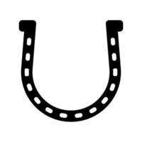 Horseshoe icon black color vector illustration image flat style