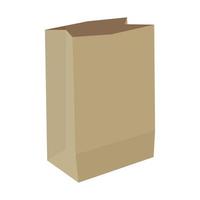 Paper bag the simple style. vector