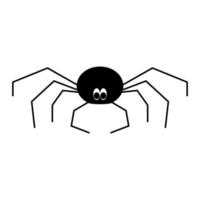 Spider the black color black icon . vector