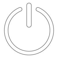 Button turn on or off icon the black color icon vector