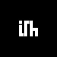 Minimalist initial letters INH monogram vector logo template