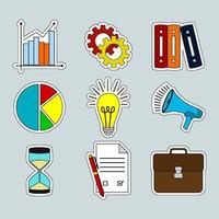 Business Element Journal Sticker vector