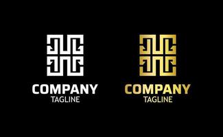Monogram logo template with H initial letter vector