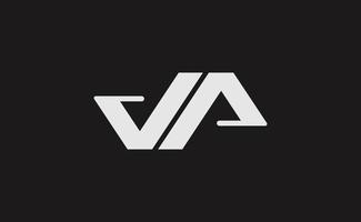 Monogram logo template with JA luxury initial letters vector