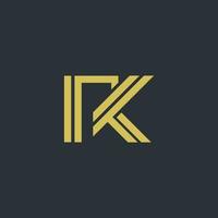 RK initial letters monogram vector logo template