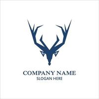 Illustration vector logo template of deer