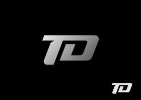 TD Initial letters monogram logo template. Vector illustration