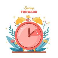 Spring forward concept illustration vector