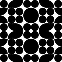 black abstract shapes tiles seamless pattern perfect for background or wallpaper vector