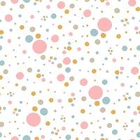 Polka dot seamless pattern cute design for print, wallpaper, nursery vector