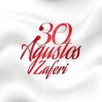 30 agustos zafer bayrami kutlu olsun. 30 de agosto celebración de la victoria y el día nacional en turquía. vector