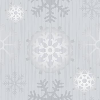 seamless snowflake pattern on grey background vector