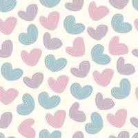 seamless multicolour doodle heart shape pattern background , kids pattern vector